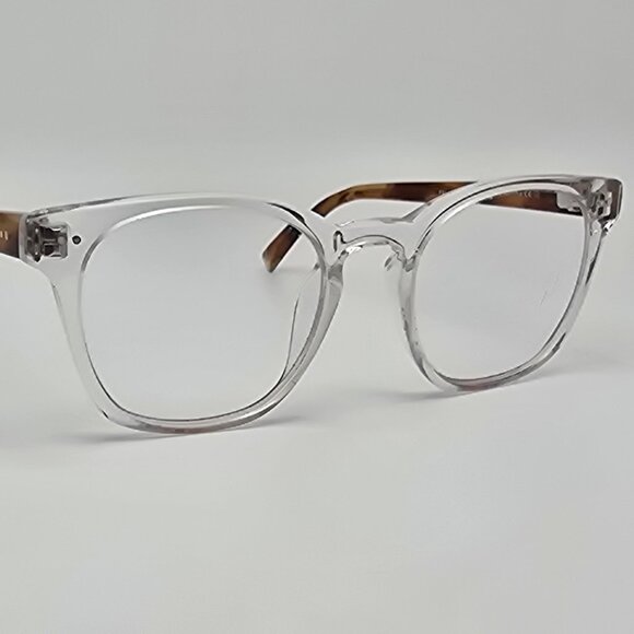 Warby Parker Felix N 506 Crystal with English Oak Eyeglasses Frame w/ Case 47mm - Picture 9 of 16